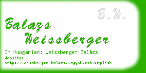 balazs weissberger business card